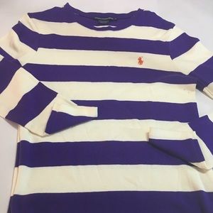 Ralph Lauren White/Purple/Orange Polo Long Tee